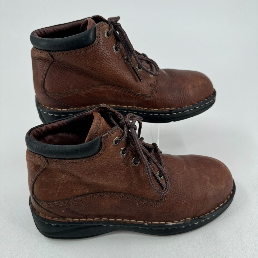 Carolina CA51211 Chukka Work Boots WOMENS Brown Leather Lace Up Comp Toe SIZE 8